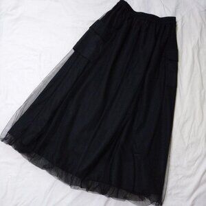 Desrup Long Tulle Skirt Black